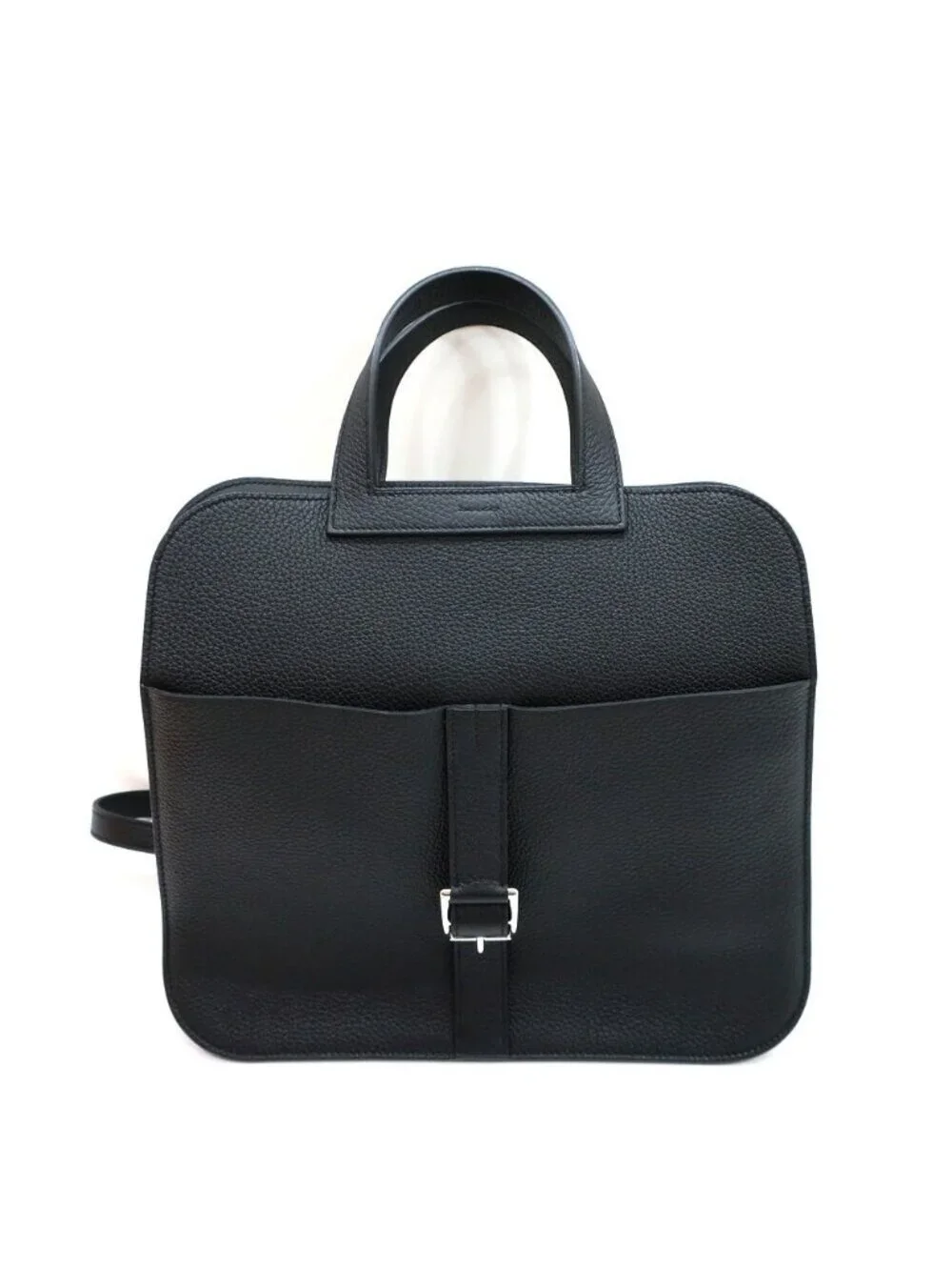 Hermes Heaven Halzan 31 Black Noir Bag Silver